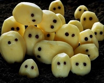 Mask från en potatis till ansiktet